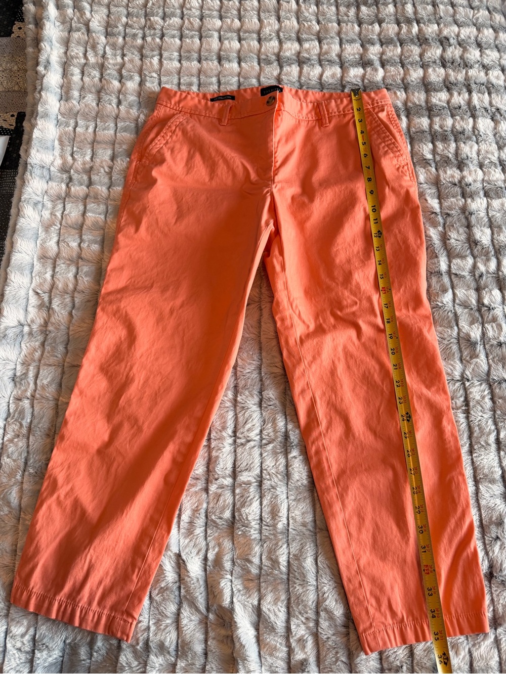 Talbots Women’s Coral Orange Relaxed Chino Pants 12P